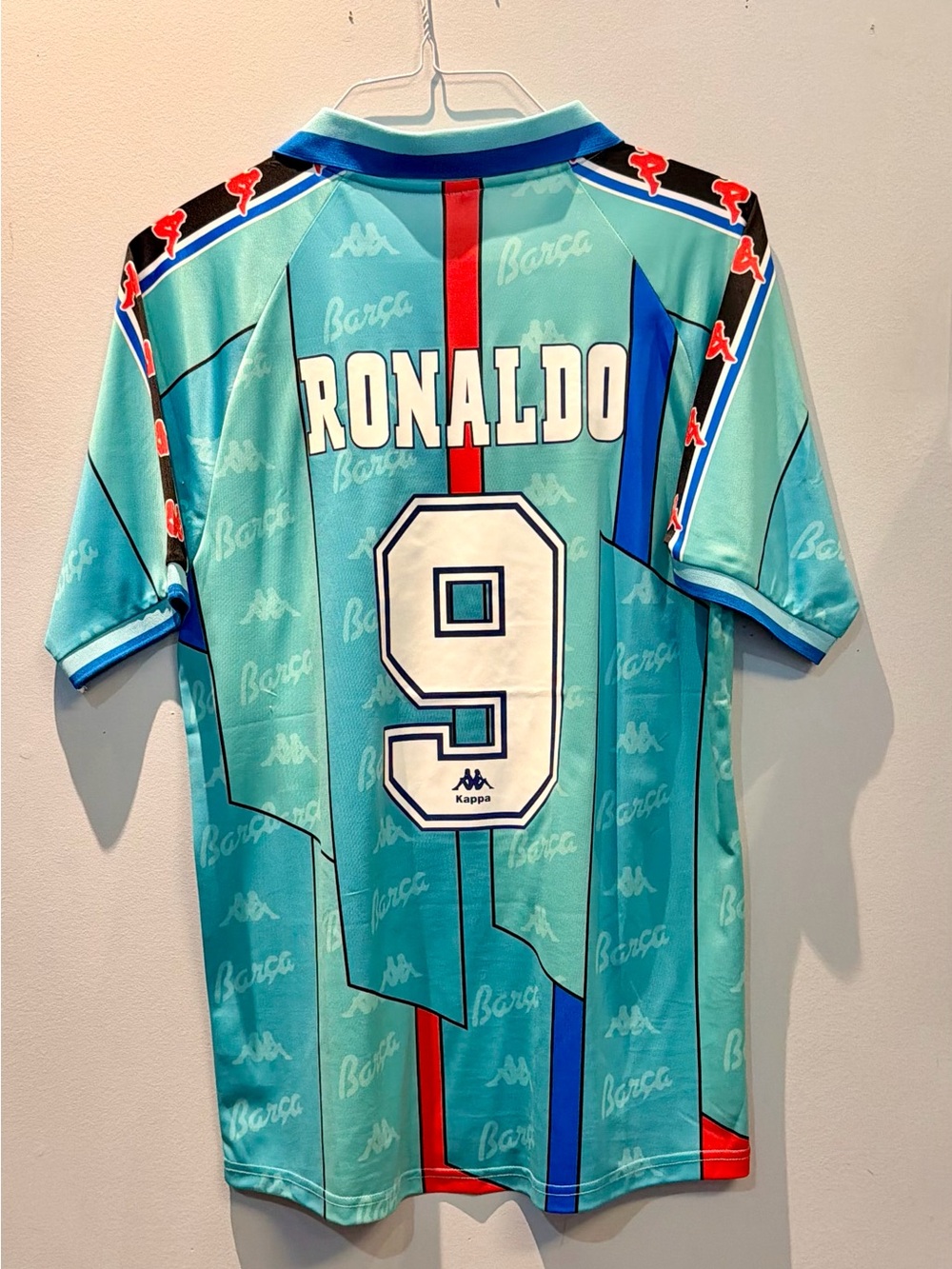 Kappa Teal/Red/Blue Ronaldo #9 Soccer Jersey